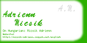 adrienn micsik business card